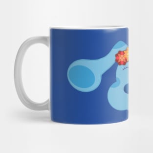 Blue Flower Crown without border Mug